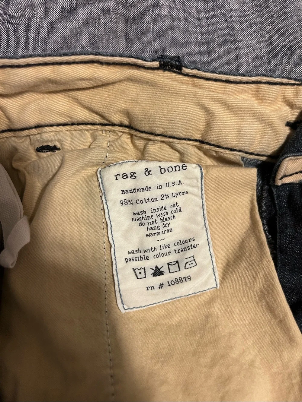 rag & bone Dark Blue Trousers - Picture 4 of 6